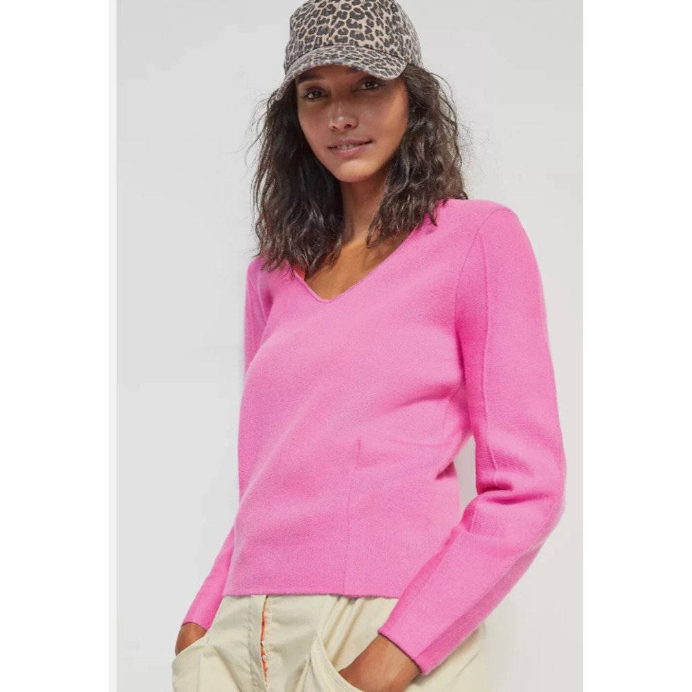 Anthropologie Maeve Lupita V-Neck Sweater Sz M Longsleeve Cotton Comfy Casual